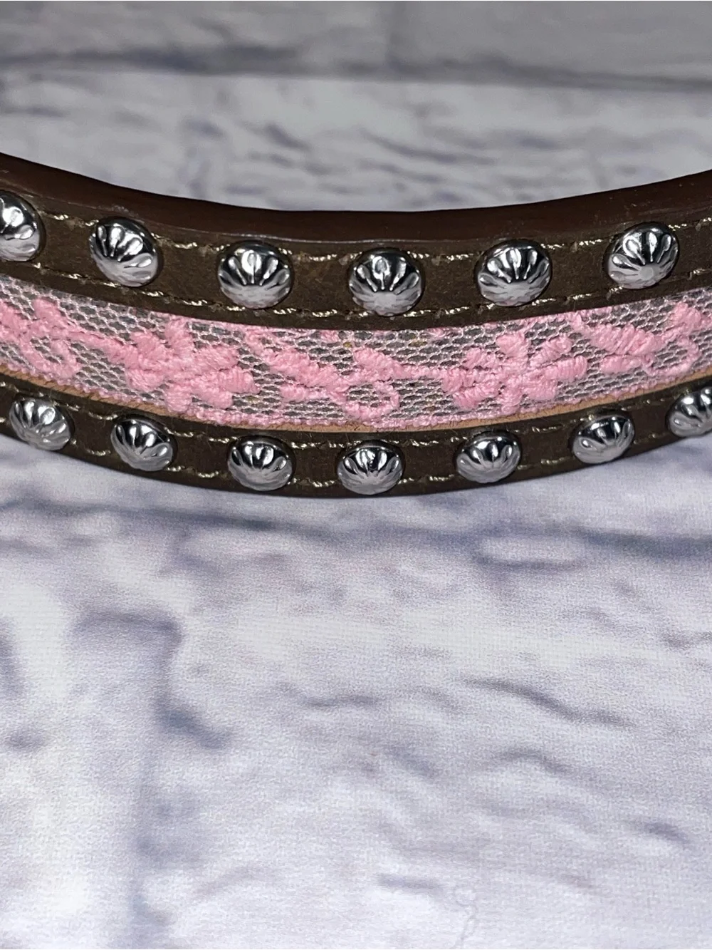 Ariat Girls Western Belt with Pink Lace Size 24